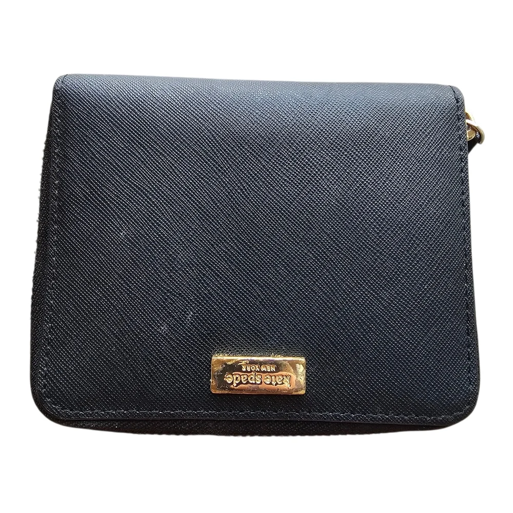 Kate Spade Black Wallet with Gold Accent